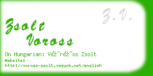 zsolt voross business card